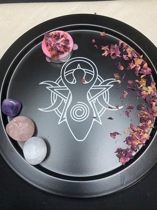 Triple moon Goddess Offering Plate